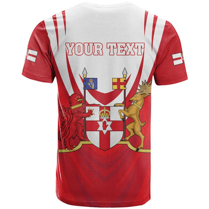 Personalized Northern Ireland T-Shirt Coat Of Arms With Map Graphic Tee