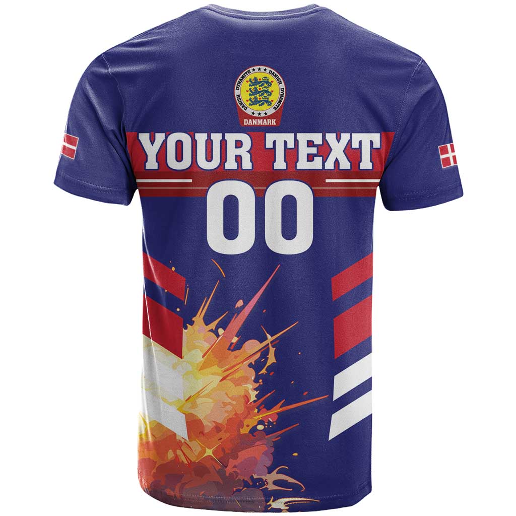Custom Denmark Football T-Shirt Come On Danish Dynamite Graphic Tee