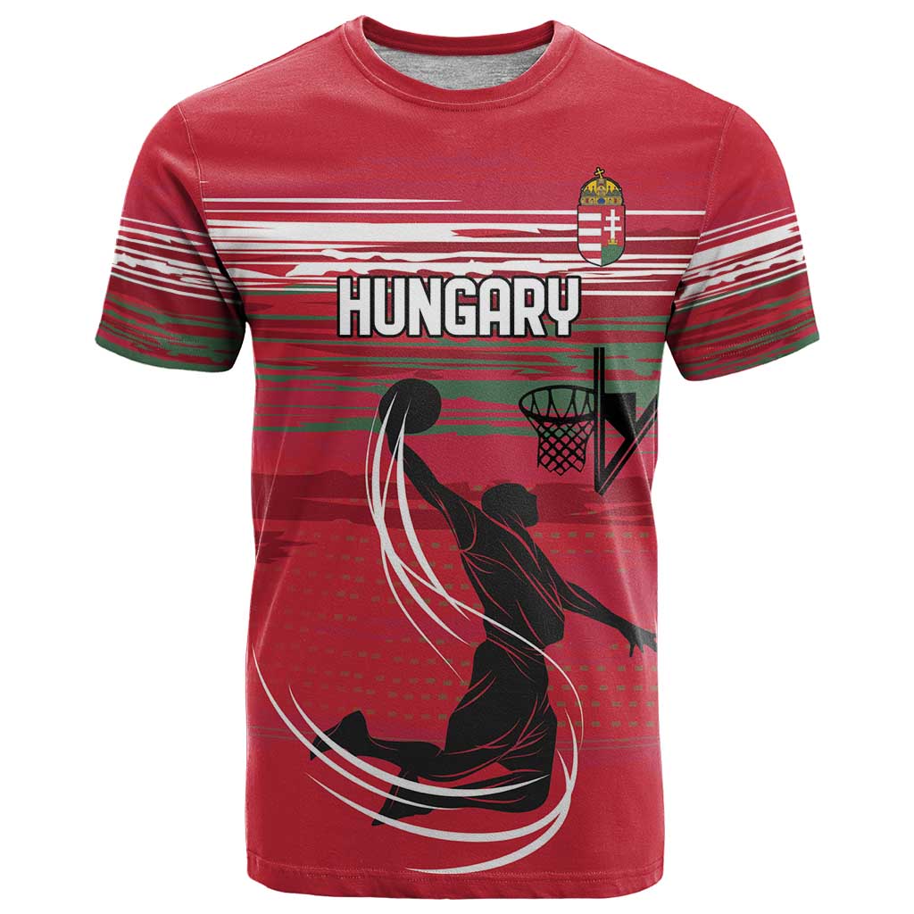 Hungary Basketball Custom T-Shirt Come On Magyars Grunge Style Graphic Tee
