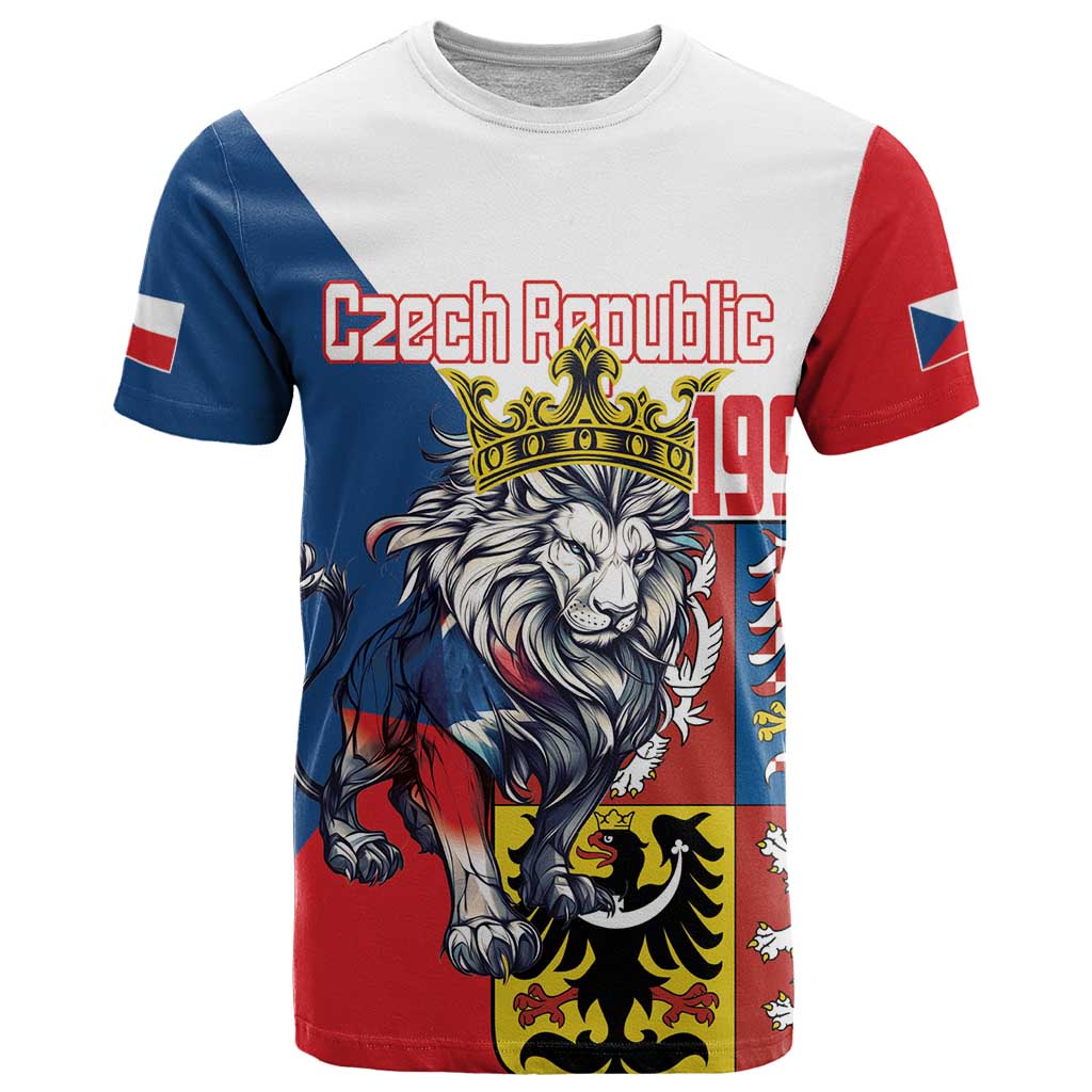 Personalized Czech Republic Restoration Day T-Shirt Double-Tailed Lion Truth Prevails Graphic Tee