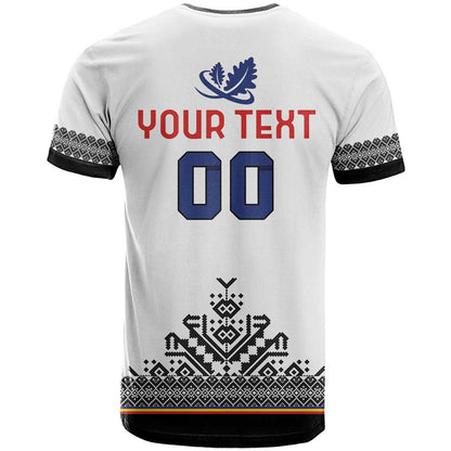 Custom Romania Rugby T-Shirt White Version Retro Style Graphic Tee