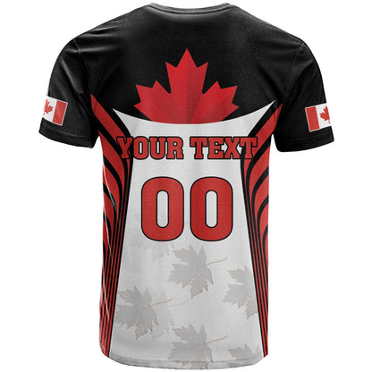 Custom Canada Hockey T-Shirt Moose Playing Ice Hockey Graphic Tee