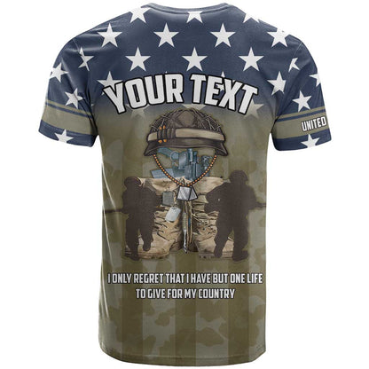 Personalized Veterans Day 2024 T-Shirt U.S Veterans Proud Dad Graphic Tee