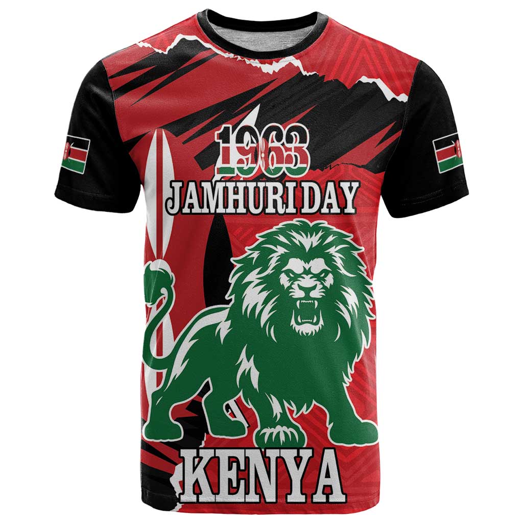 Personalized Kenya Independence Day T-Shirt Angry Lion - Happy Jamhuri Day 1963 Graphic Tee