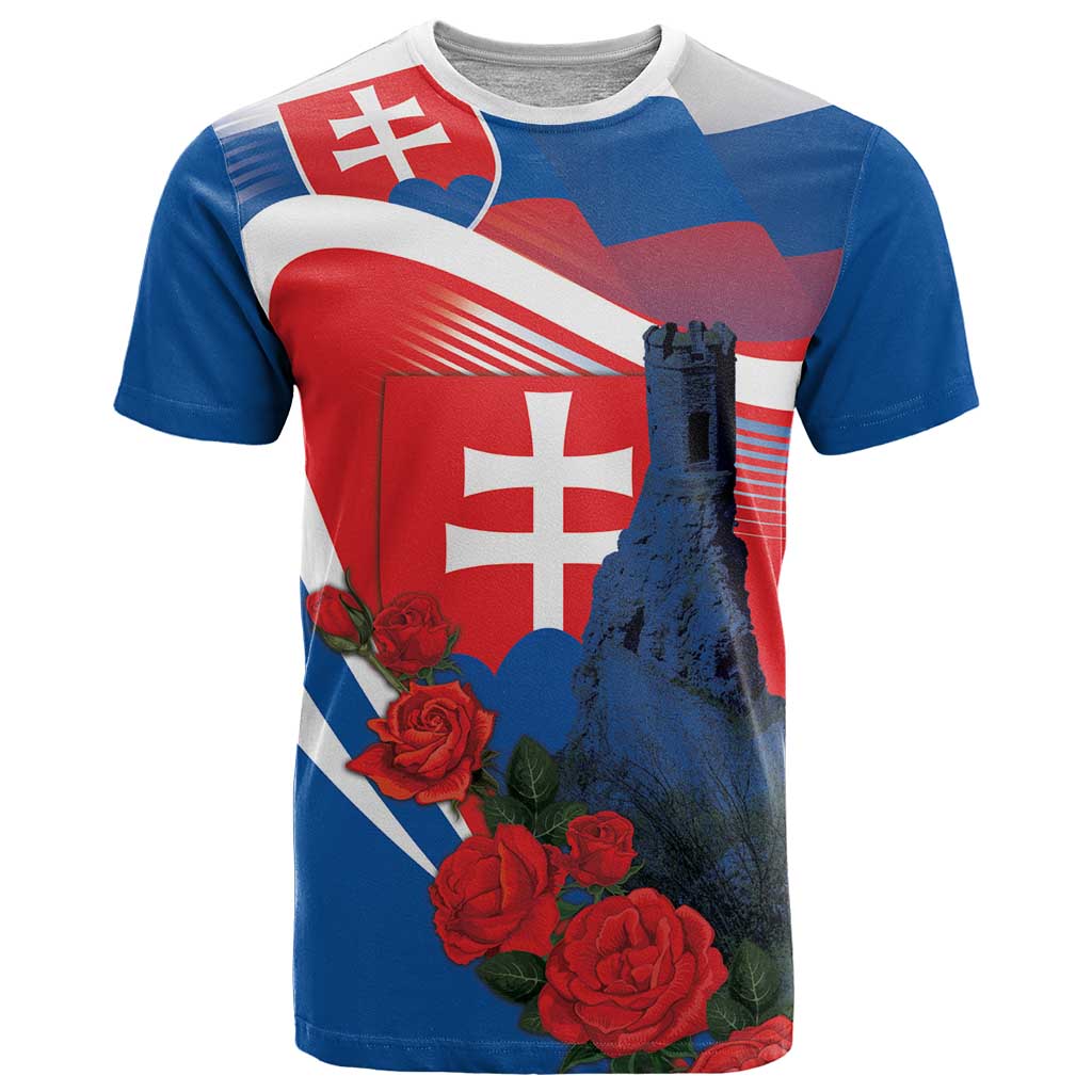 Slovakia Independence Day T-Shirt Devín Castle Nad Tatrou sa blyska Graphic Tee