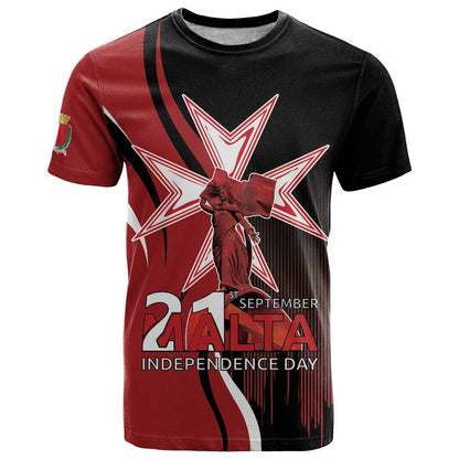 Personalized Malta Independence Day T-Shirt Maltese Cross With Independence Monument Graphic Tee