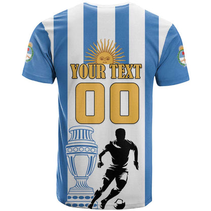 Custom Argentina Football T-Shirt We Are The Champions Graphic Tee