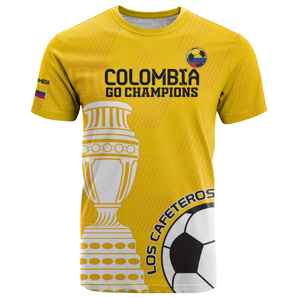 Custom Colombia Football T-Shirt Go Champions Graphic Tee