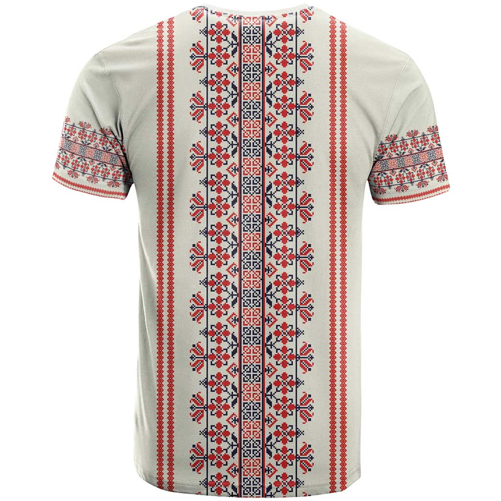Happy Martisor Day T-Shirt Traditional Romanian Folklore Pattern Graphic Tee