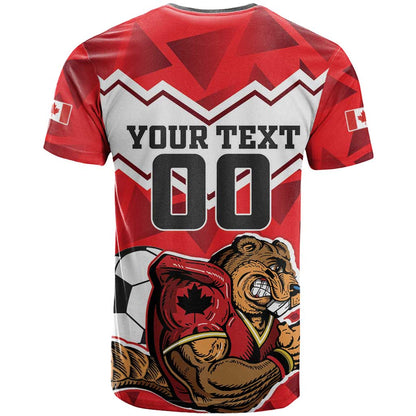 Custom Canada Football T-Shirt Beavers Mascot Graphic Tee