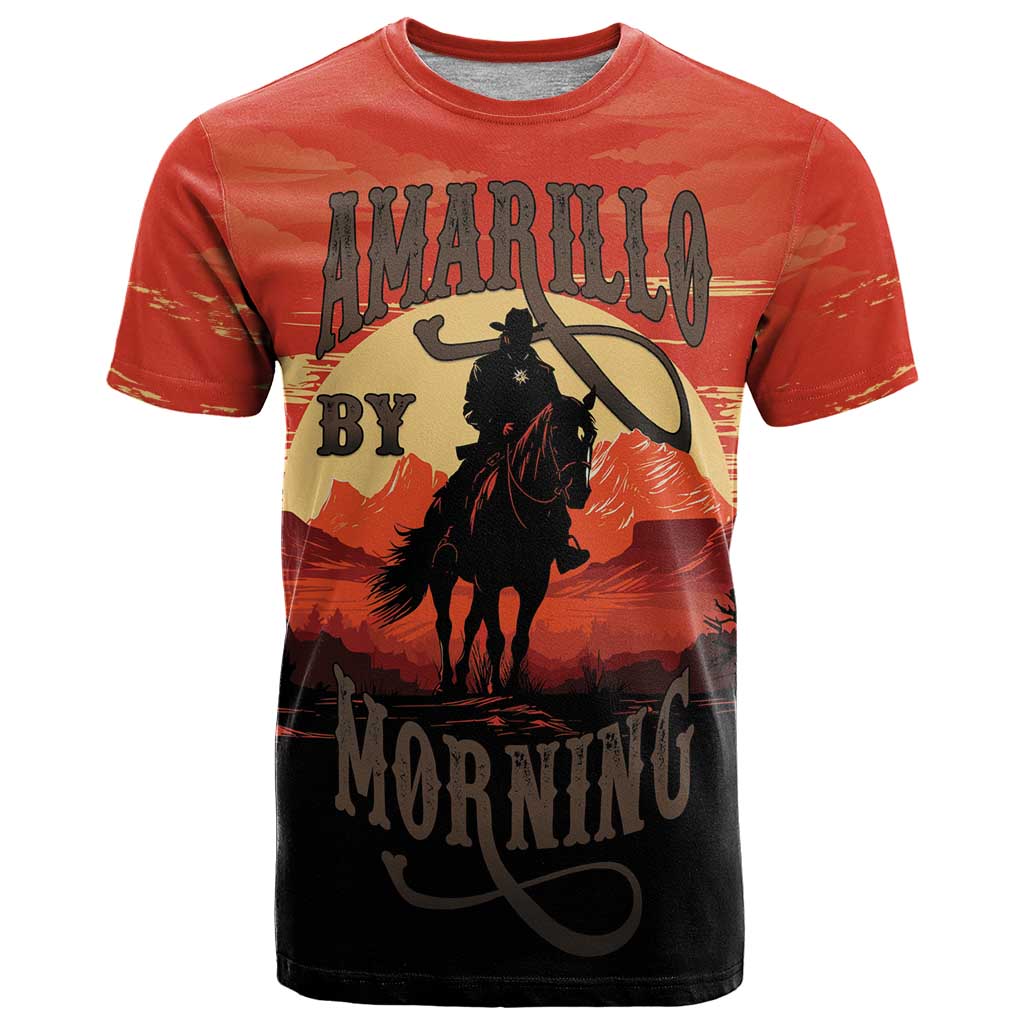 Rodeo Cowboy T-Shirt Amarillo By Morning Graphic Tee