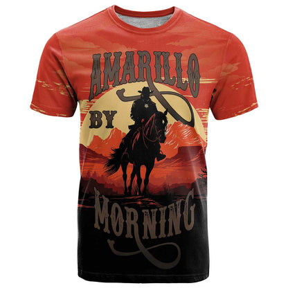 Rodeo Cowboy T-Shirt Amarillo By Morning Graphic Tee