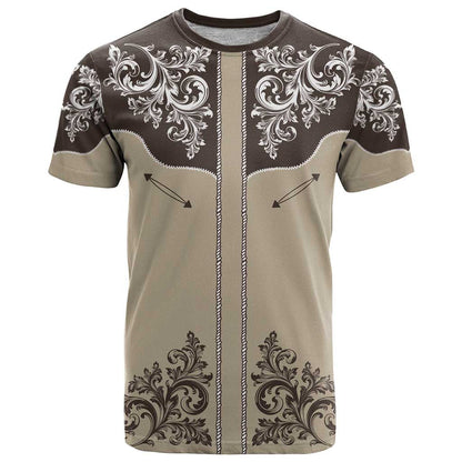 Vintage Western Cowboy T-Shirt Brown Version Graphic Tee