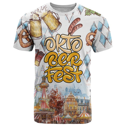 German Oktoberfest Beer T-Shirt Heritage Beer Riesenrad Joy Graphic Tee