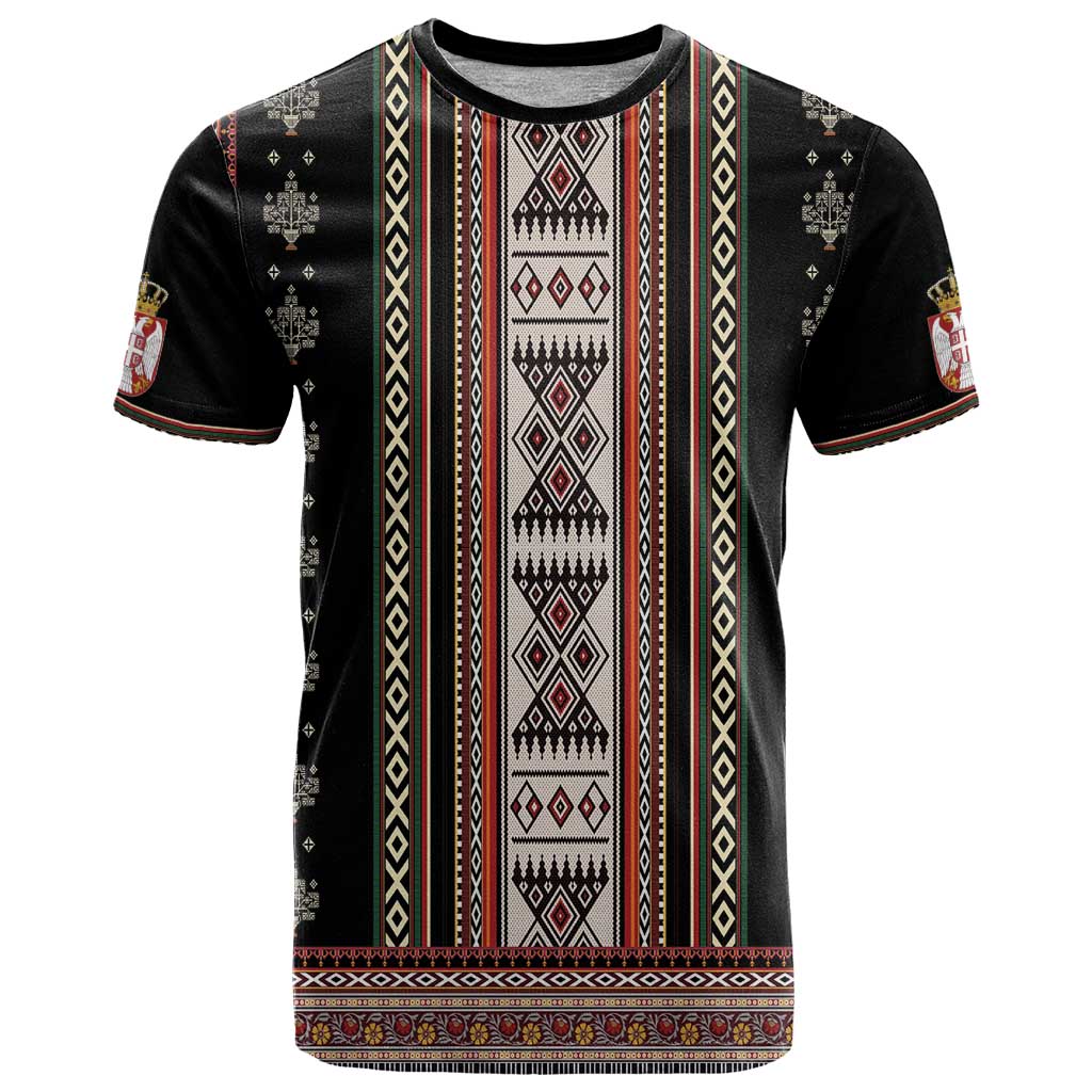 Serbia Folk Pattern T-Shirt God of Justice Graphic Tee