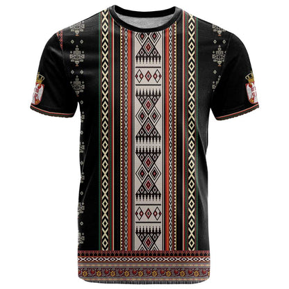 Serbia Folk Pattern T-Shirt God of Justice Graphic Tee