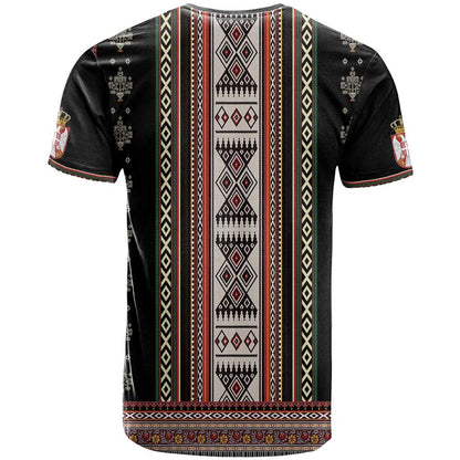 Serbia Folk Pattern T-Shirt God of Justice Graphic Tee
