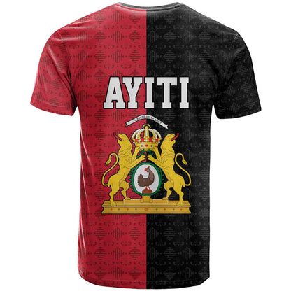 Afro-Haitians Empire of Haiti 1804-1806 T-Shirt Fleur-De-Lis Veves Motif Graphic Tee