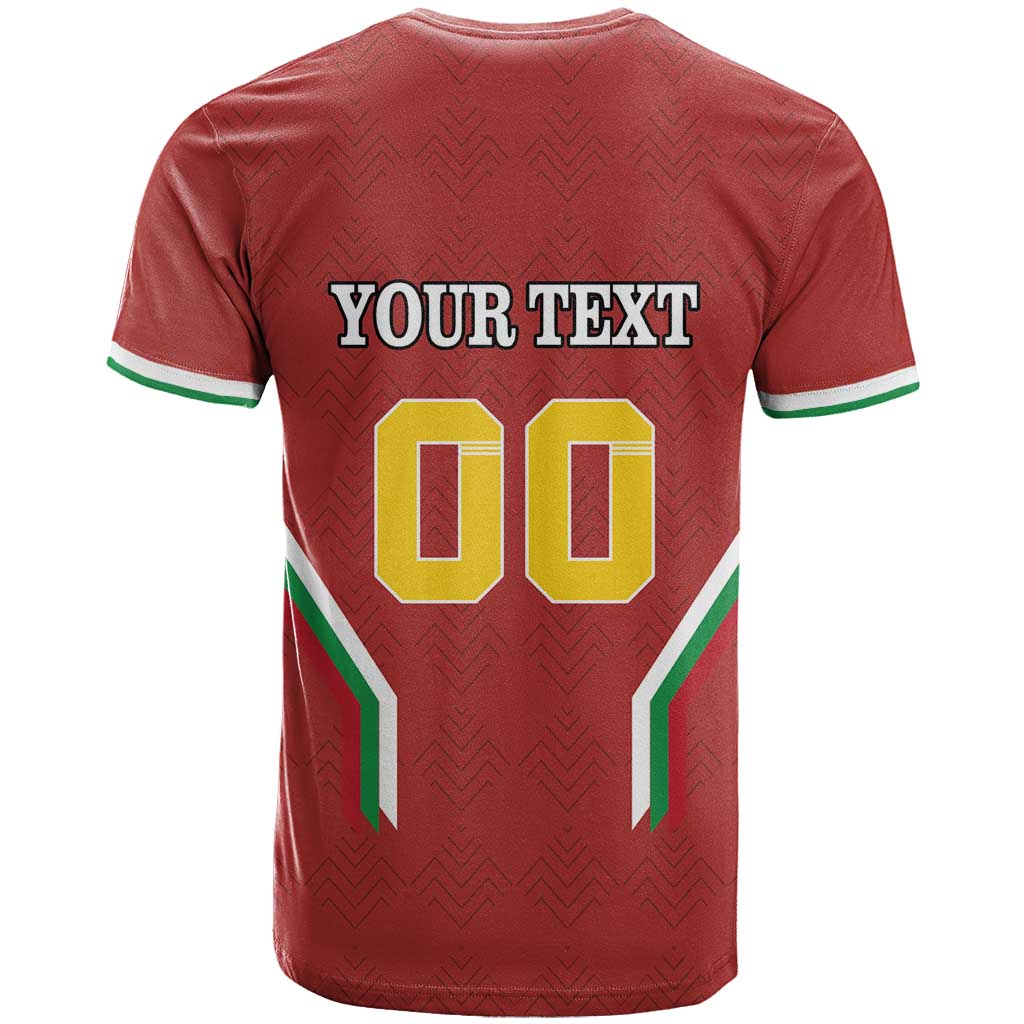 Custom Bulgaria Football T-Shirt The Lions Come Champions Red Version Graphic Tee