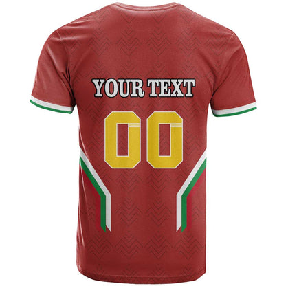Custom Bulgaria Football T-Shirt The Lions Come Champions Red Version Graphic Tee