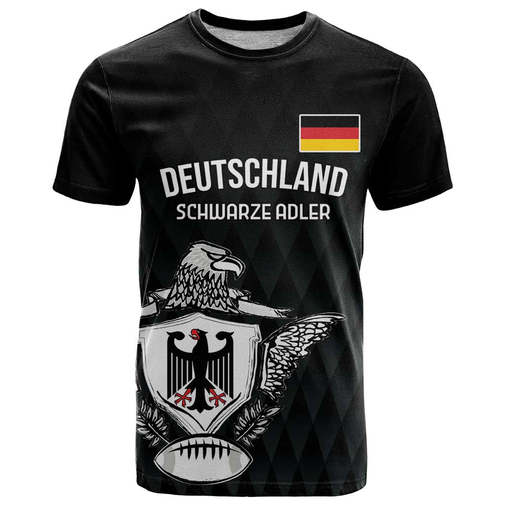 Custom Germany Rugby T-Shirt Black Eagles Special Style Graphic Tee