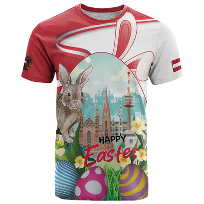 Happy Easter Austria T-Shirt Easter Eggs With St. Stephen's Cathedral Graphic Tee