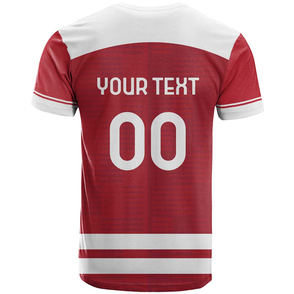 Custom Denmark Hockey T-Shirt Danish Lions Graphic Tee