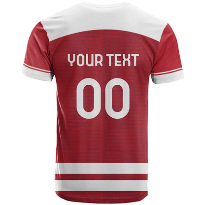 Custom Denmark Hockey T-Shirt Danish Lions Graphic Tee