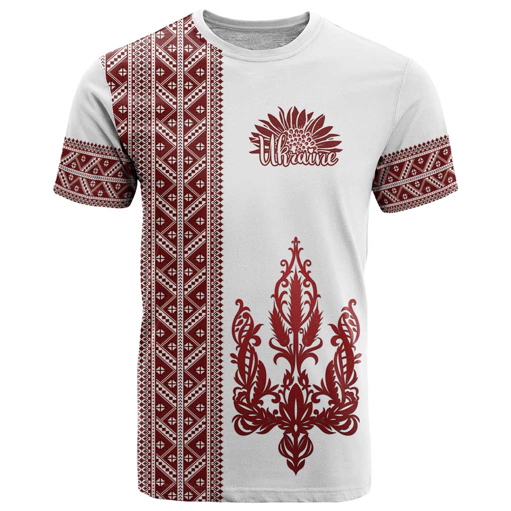 Ukraine Vyshyvanka Pattern T-Shirt Ukrainian Trident Graphic Tee