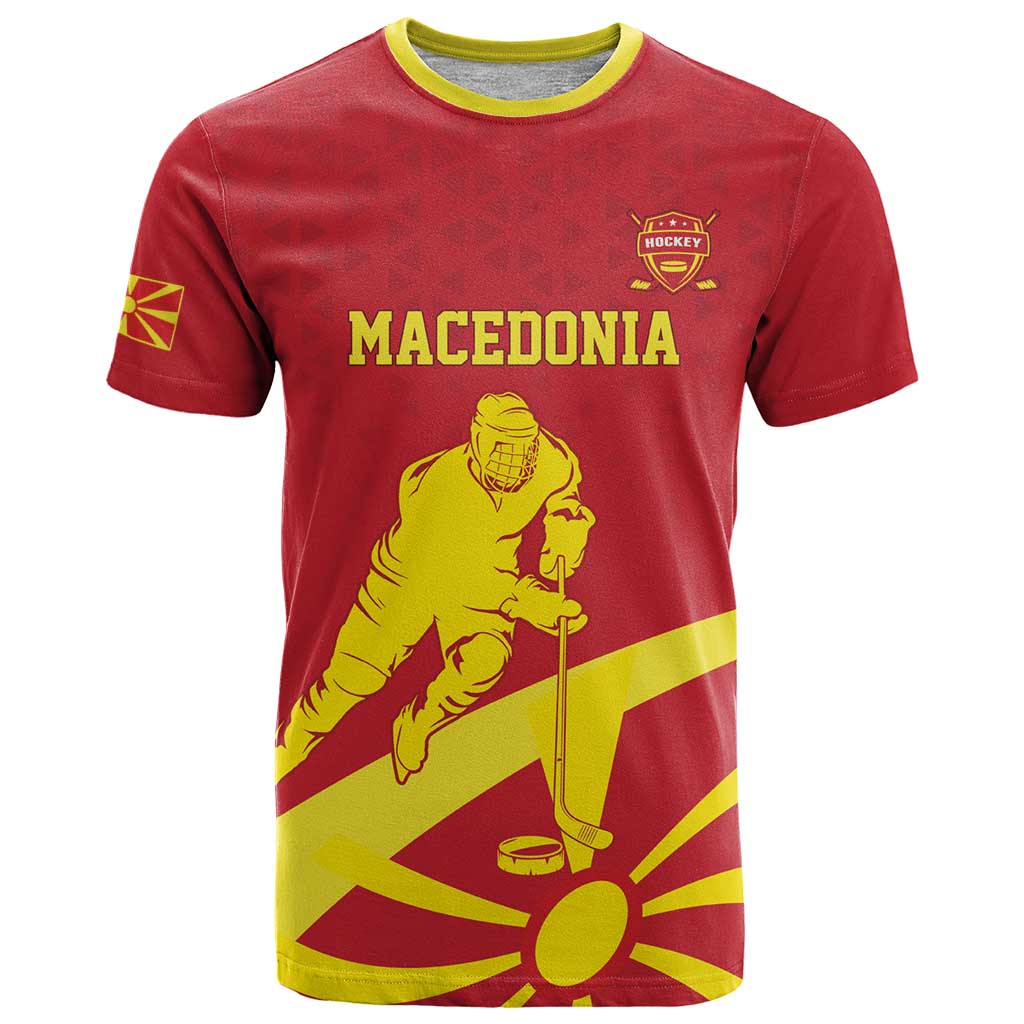 Macedonia Ice Hockey Custom T-Shirt Go Champion Graphic Tee