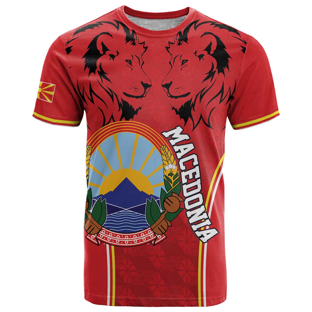 Personalized Macedonia Lion T-Shirt National Emblem Graphic Tee