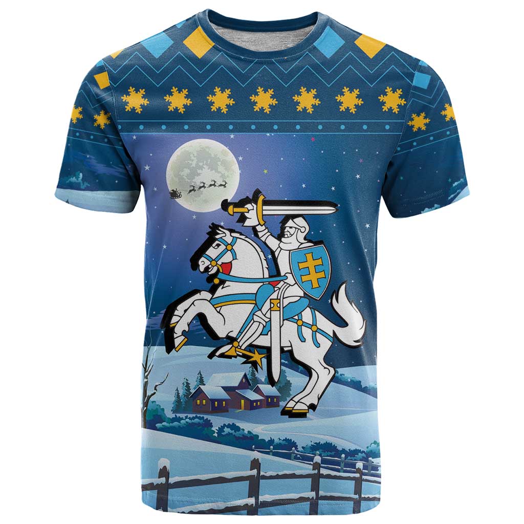 Lithuania Christmas T-Shirt Coat Of Arms Merry Xmas Graphic Tee