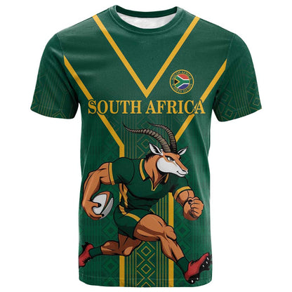 Custom South Africa Rugby T-Shirt Go Springboks Graphic Tee
