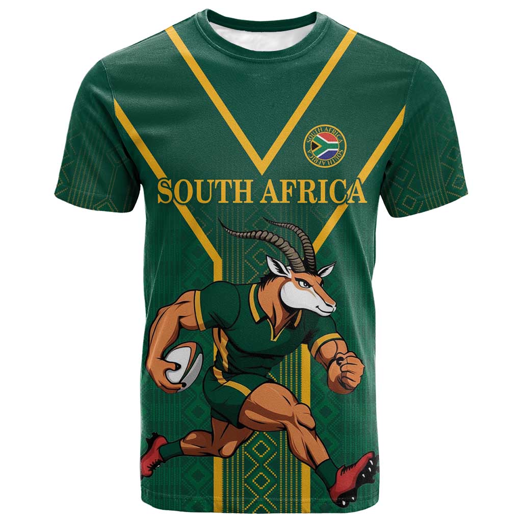 Custom South Africa Rugby T-Shirt Go Springboks Graphic Tee