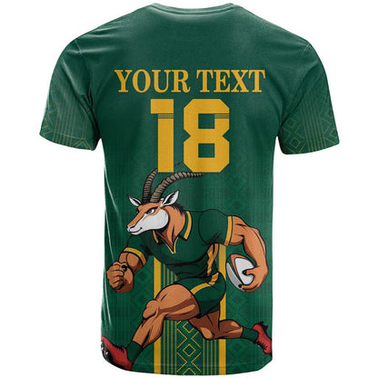 Custom South Africa Rugby T-Shirt Go Springboks Graphic Tee
