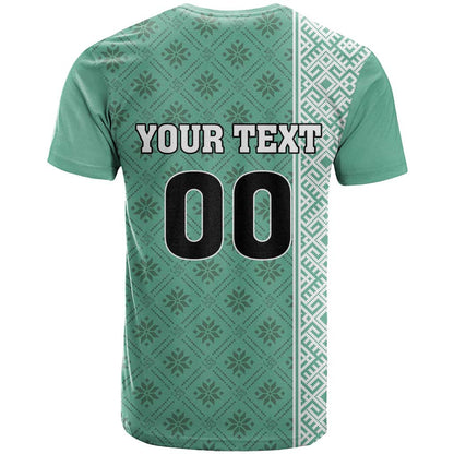 Custom Belarus Football T-Shirt The White Wings Green Version Graphic Tee