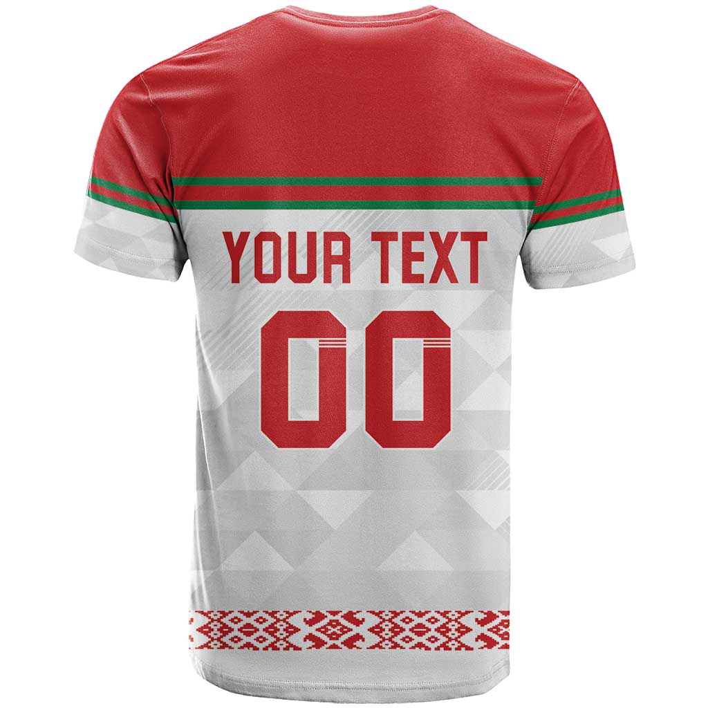 Custom Belarus Ice Hockey T-Shirt 2025 Go Bisons White Version Graphic Tee