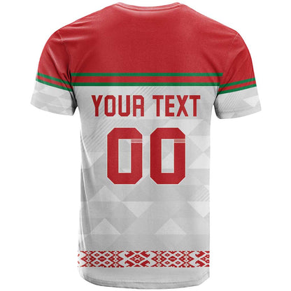 Custom Belarus Ice Hockey T-Shirt 2025 Go Bisons White Version Graphic Tee