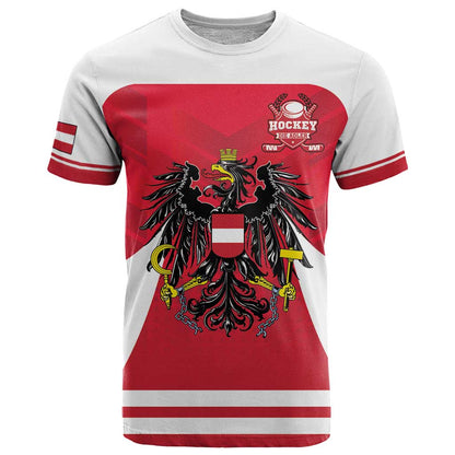 Custom Austria Hockey T-Shirt Die Adler Go Champions Graphic Tee