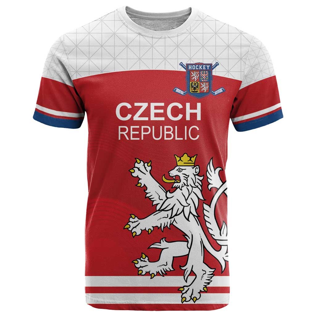 Custom Czech Republic Hockey T-Shirt Czech Lion Graphic Tee