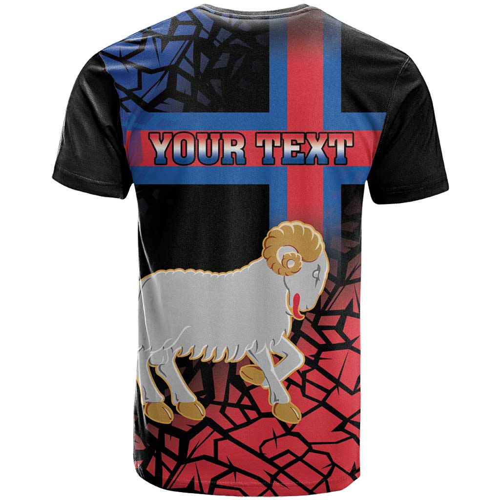 Personalized Faroe Islands T-Shirt Coat Of Arms Flag Style Graphic Tee