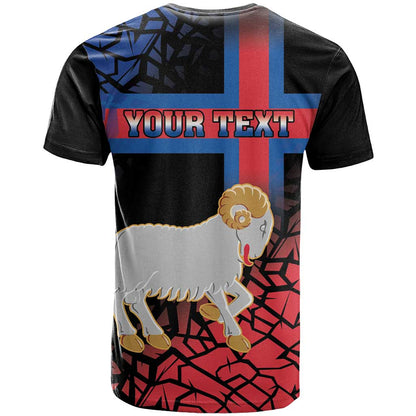 Personalized Faroe Islands T-Shirt Coat Of Arms Flag Style Graphic Tee