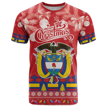 Colombia Christmas T-Shirt Libertad y Orden With Feliz Navidad Graphic Tee