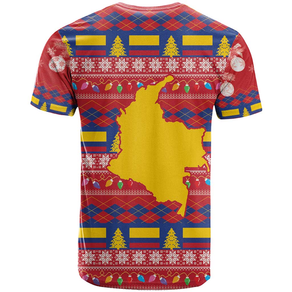 Colombia Christmas T-Shirt Libertad y Orden With Feliz Navidad Graphic Tee