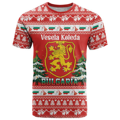 Bulgaria Christmas T-Shirt Merry Xmas Lion Crest Graphic Tee