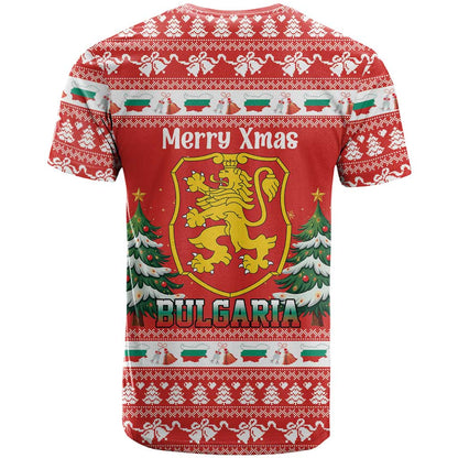 Bulgaria Christmas T-Shirt Merry Xmas Lion Crest Graphic Tee