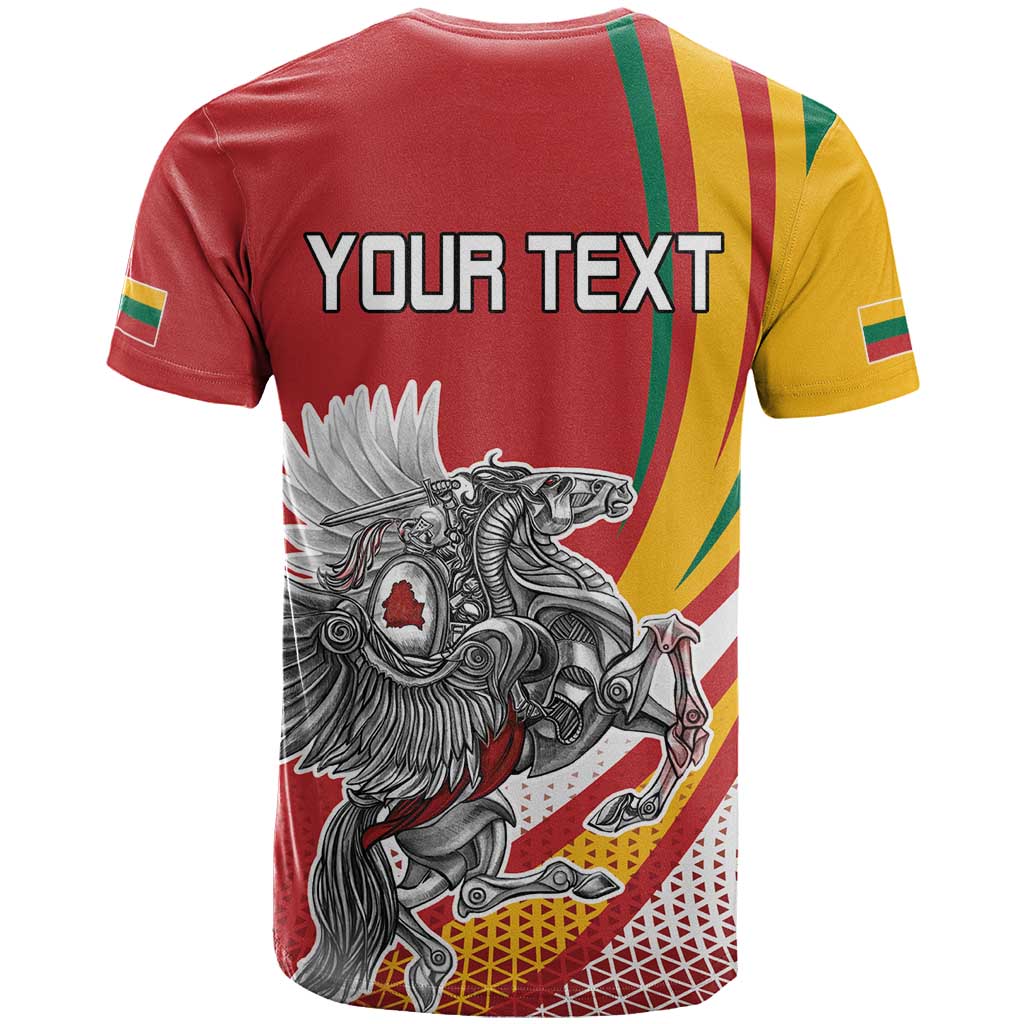 Personalized Lithuania Independence Day T-Shirt Lithuanian Vytis Swoosh Graphic Tee