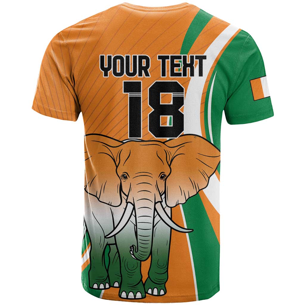 Custom Ivory Coast Football T-Shirt Les Elephants Spirit Graphic Tee