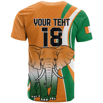 Custom Ivory Coast Football T-Shirt Les Elephants Spirit Graphic Tee