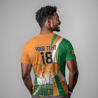 Custom Ivory Coast Football T-Shirt Les Elephants Spirit Graphic Tee